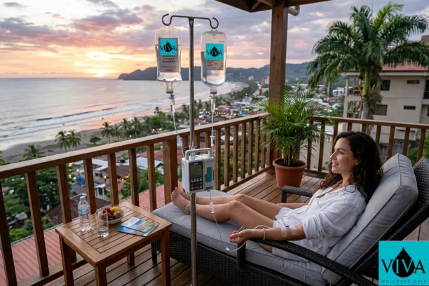 Premium IV Drip Jaco Costa Rica service for ocean-side recovery and hydration.